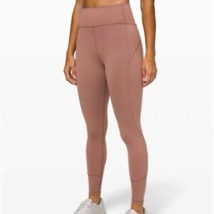 Lululemon in movement leggings 25” Spanish oak